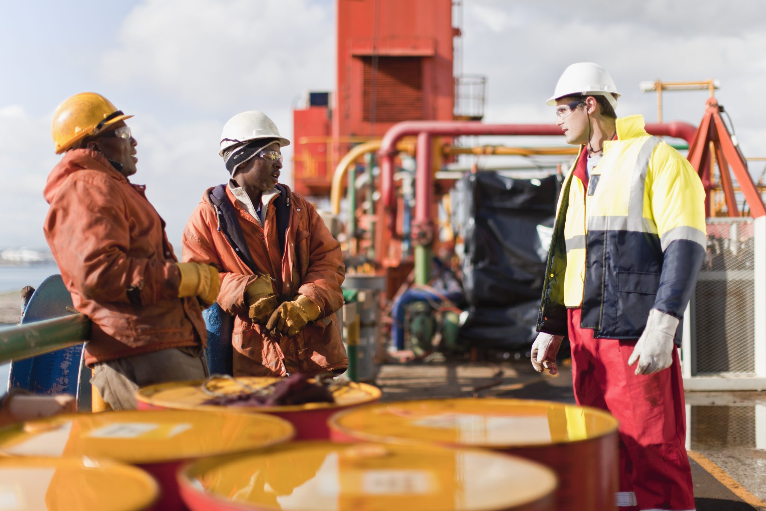 oil rig workers